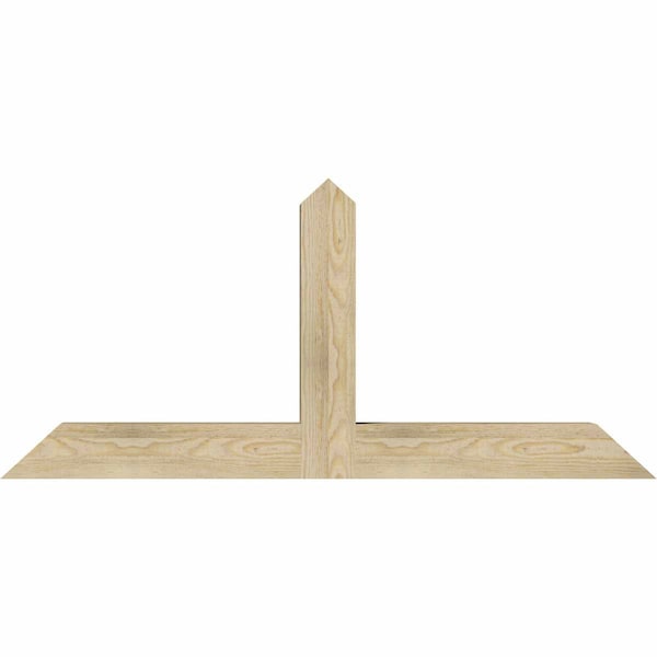 Ekena Millwork Portland Rough Sawn Timber Gable Bracket, Douglas Fir, 48"W x 22"H x 4"D x 4"F, 11/12 Pitch GBW048X22X0404POR00RDF - main